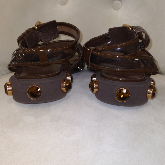 Classic Givenchy Runway embellished brown gladiators size 5 - Picture 5 of 7